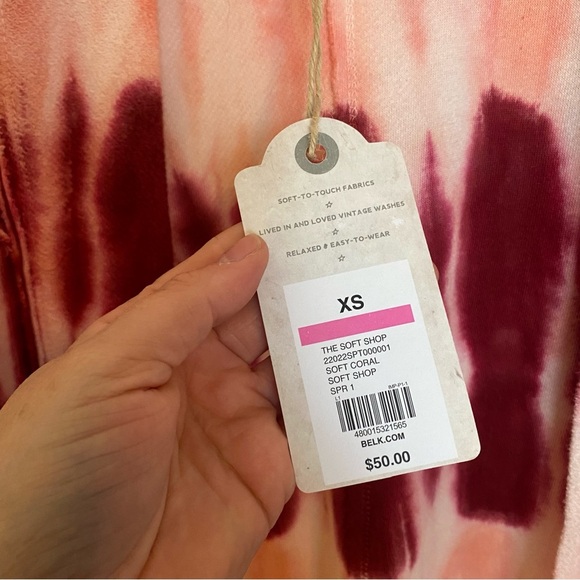 True Craft Open Front Kimono Women’s Tie Dye Cardigan Jacket Size XS Pockets NWT - Picture 5 of 10